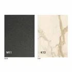 Metalowy stół do jadalni i ceramiczny blat Made in Italy Design - Anaconda Viadurini