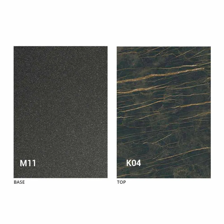 Metalowy stół do jadalni i ceramiczny blat Made in Italy Design - Anaconda Viadurini