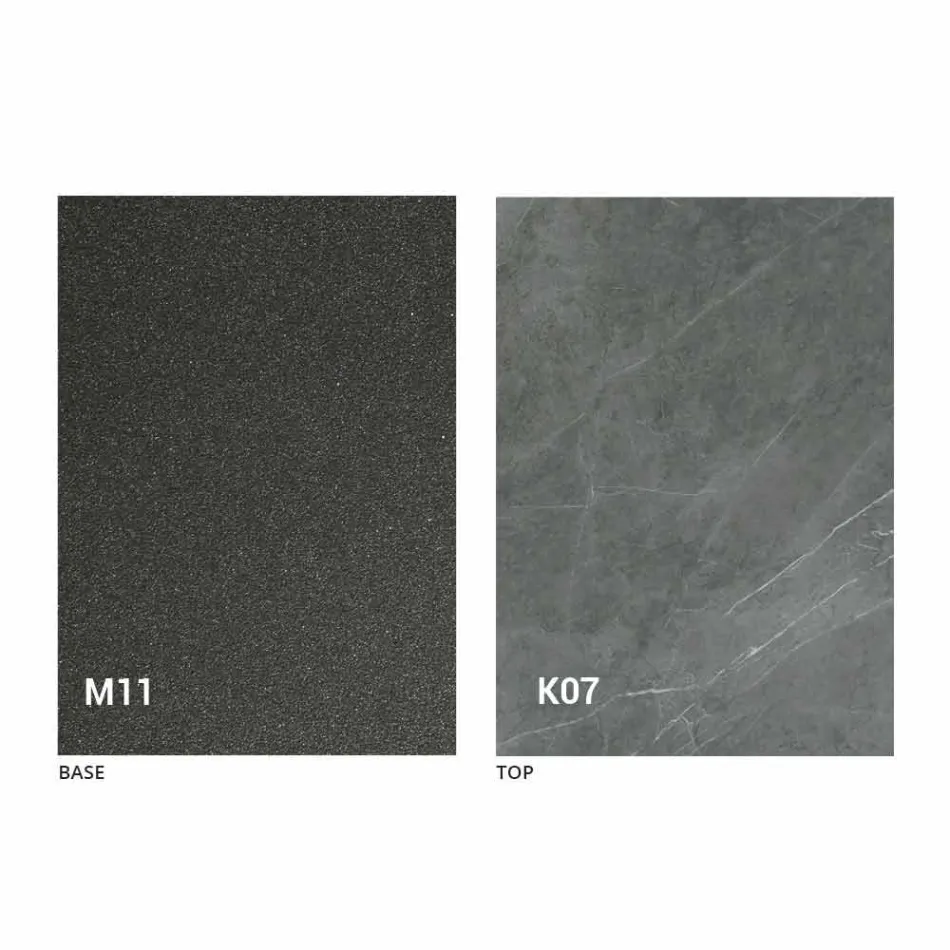 Metalowy stół do jadalni i ceramiczny blat Made in Italy Design - Anaconda Viadurini