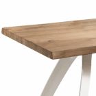 Stół do jadalni z metalu i fornirowanego dębu Made in Italy - Aryssa Viadurini