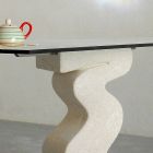 kamienny stół jadalny i nowoczesne projektowanie Anteros kryształowe Viadurini
