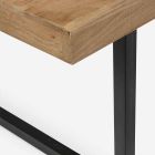 Stół do jadalni w stylu industrialnym z drewna i stali Homemotion - Molino Viadurini