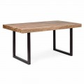 Stół do jadalni w stylu industrialnym z drewna i stali Homemotion - Molino