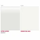 Stół do jadalni z białego szkła i malowanego metalu Made in Italy - Broszka Viadurini