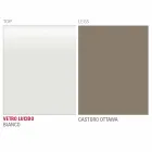 Stół do jadalni z białego szkła i malowanego metalu Made in Italy - Broszka Viadurini