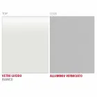 Stół do jadalni z białego szkła i malowanego metalu Made in Italy - Broszka Viadurini