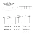 Szklany stół do jadalni z prostokątnym blatem Made in Italy - Charles Viadurini