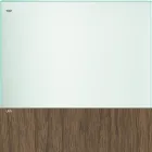 Stół do jadalni ze szkła i nogi z dębu lub orzecha Canaletto - Aschio Viadurini