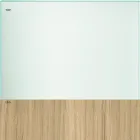 Stół do jadalni ze szkła i nogi z dębu lub orzecha Canaletto - Aschio Viadurini