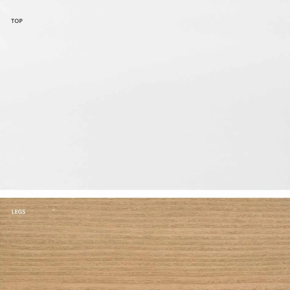 Stół ze szkła i litego drewna wykonany we Włoszech, Egisto Viadurini