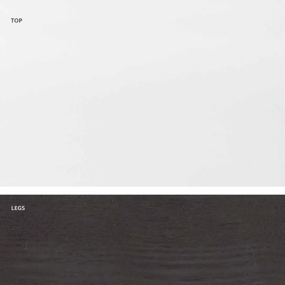 Stół ze szkła i litego drewna wykonany we Włoszech, Egisto Viadurini