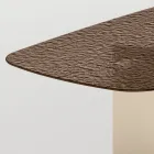 Stół jadalny Made in Italy Design ze szkła topionego w kolorze brązowym lub dymnym - Moro Viadurini