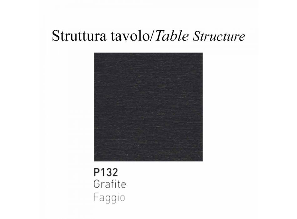 Stół do jadalni ze szkła hartowanego i buku Made in Italy - Connubia Peeno Viadurini