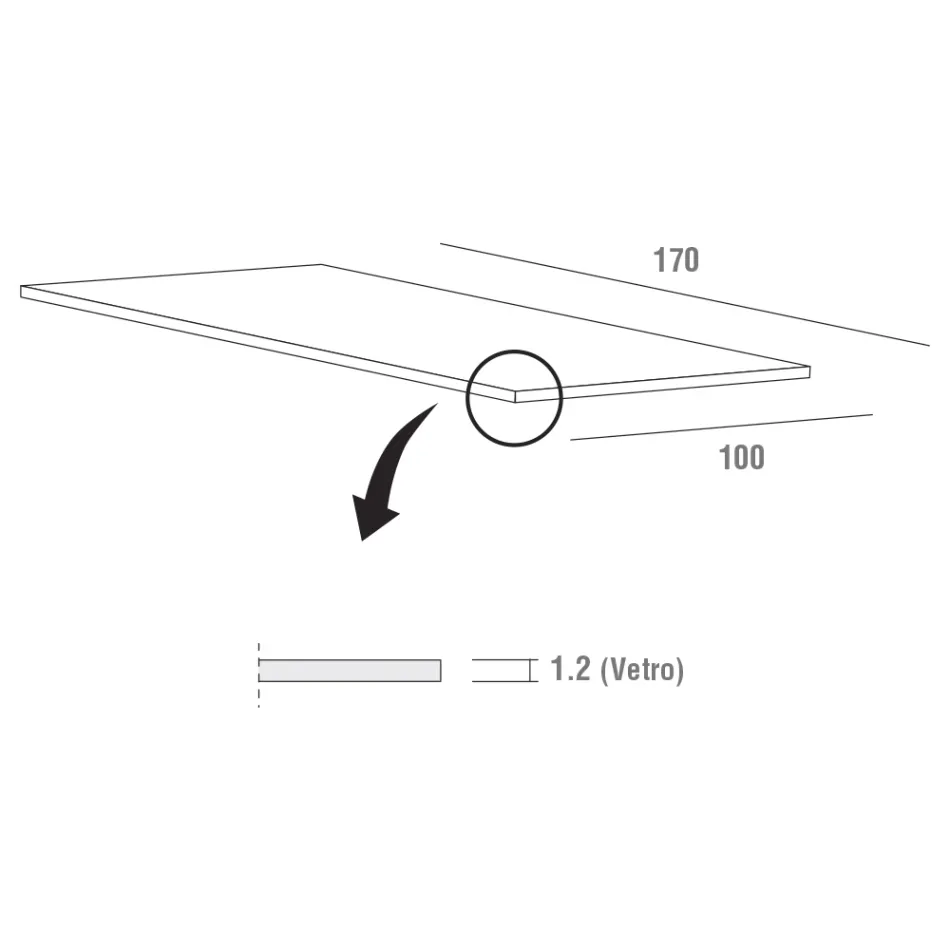 Luksusowy stół do jadalni ze szkła hartowanego i metalu wyprodukowany we Włoszech - Carlino Viadurini