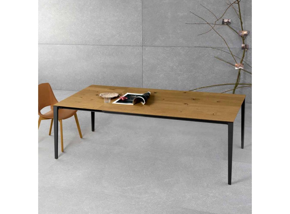 Nowoczesny rozkładany stół jadalny, konstrukcja aluminiowa - Bolsena Viadurini