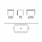 Nowoczesny stół do jadalni z gresu i drewna jesionowego Made in Italy - Croma Viadurini