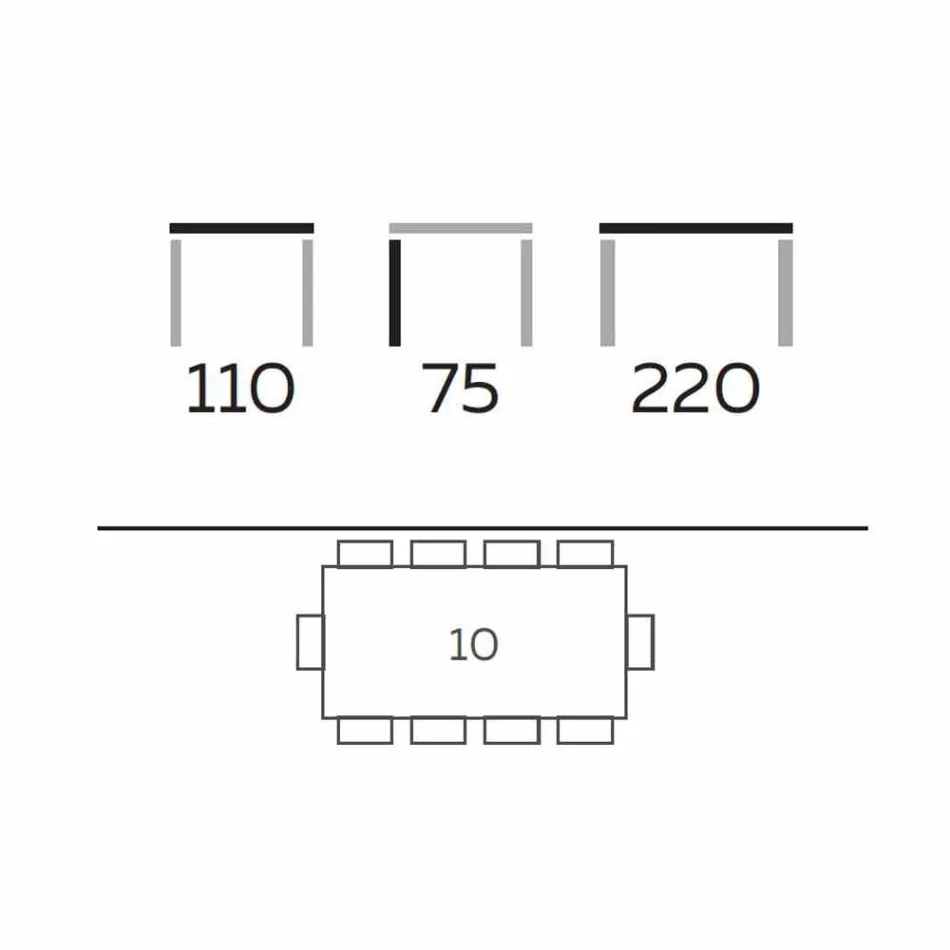 Nowoczesny stół do jadalni z gresu i drewna jesionowego Made in Italy - Croma Viadurini