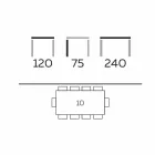 Nowoczesny stół do jadalni z gresu i drewna jesionowego Made in Italy - Croma Viadurini