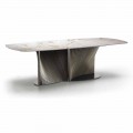 Luksusowy stół do jadalni z kamionki i drewna jesionowego Made in Italy - Croma