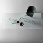 Nowoczesny stół do jadalni na zewnątrz lub wędzone szkło Made in Italy - Random Viadurini