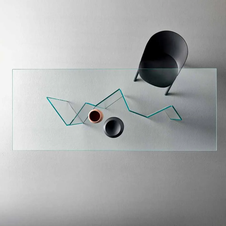 Nowoczesny stół do jadalni na zewnątrz lub wędzone szkło Made in Italy - Random Viadurini