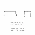 Nowoczesny stół do jadalni z drewnianym blatem i stalową podstawą Made in Italy - Aronte Viadurini