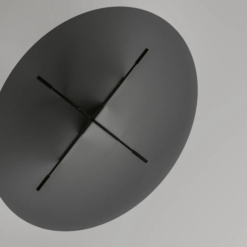 Owalny stół do jadalni ze szklanym blatem i podstawą Made in Italy - Tiseo Viadurini