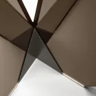 Owalny stół do jadalni ze szklanym blatem i podstawą Made in Italy - Tiseo Viadurini