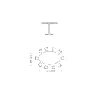 Owalny stół do jadalni z luksusowym blatem Fenix Made in Italy - dolary Viadurini