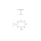 Owalny stół do jadalni z luksusowym blatem Fenix Made in Italy - dolary Viadurini