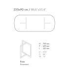 Owalny stół do jadalni z kamionki porcelanowej i metalu Made in Italy - Emilio Viadurini