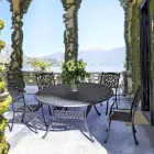 Stół do jadalni na zewnątrz z aluminium malowanego na biało lub antracyt - szybki Viadurini