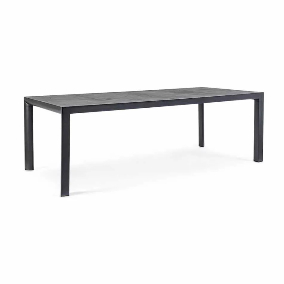 Stół do jadalni z ceramiki i aluminium, Homemotion - Salem Viadurini