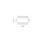 Blat stołu do jadalni z laminatu i podstawa ze stali Made in Italy - Ezzellino Viadurini