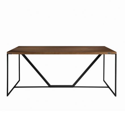 Blat do jadalni z litej płyty stolarskiej Made in Italy - Adelio Viadurini