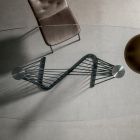 Szklany blat i metalowa podstawa do jadalni w 2 rozmiarach - Alariko Viadurini