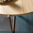 Nowoczesny składany stół z drewna i metalu Made in Italy - Menelao Viadurini