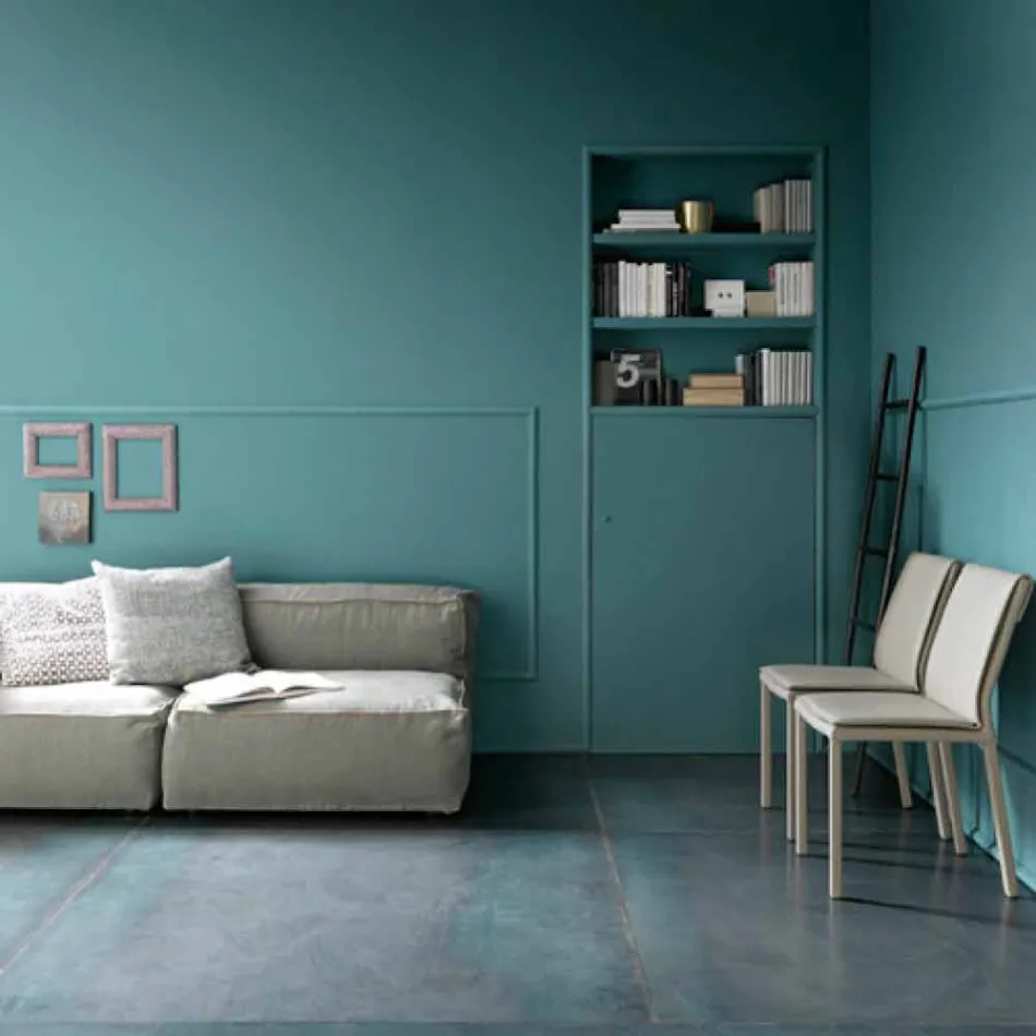 Nowoczesny składany stół z drewna i metalu Made in Italy - Menelao Viadurini