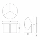 Nowoczesny składany stół z drewna i metalu Made in Italy - Menelao Viadurini