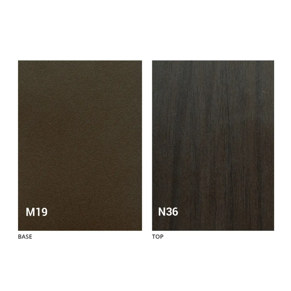 Nowoczesny składany stół z drewna i metalu Made in Italy - Menelao Viadurini