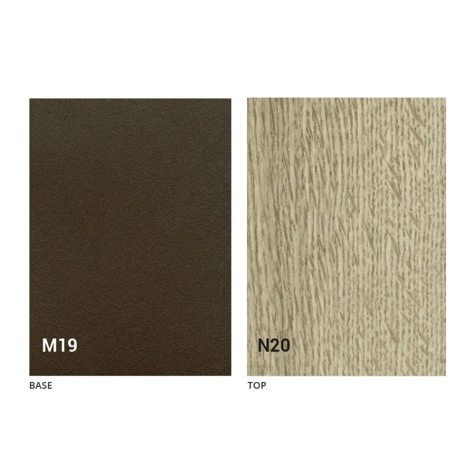 Nowoczesny składany stół z drewna i metalu Made in Italy - Menelao Viadurini