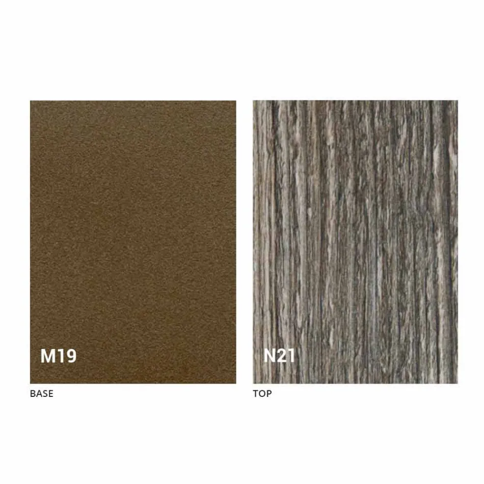 Nowoczesny składany stół z drewna i metalu Made in Italy - Menelao Viadurini