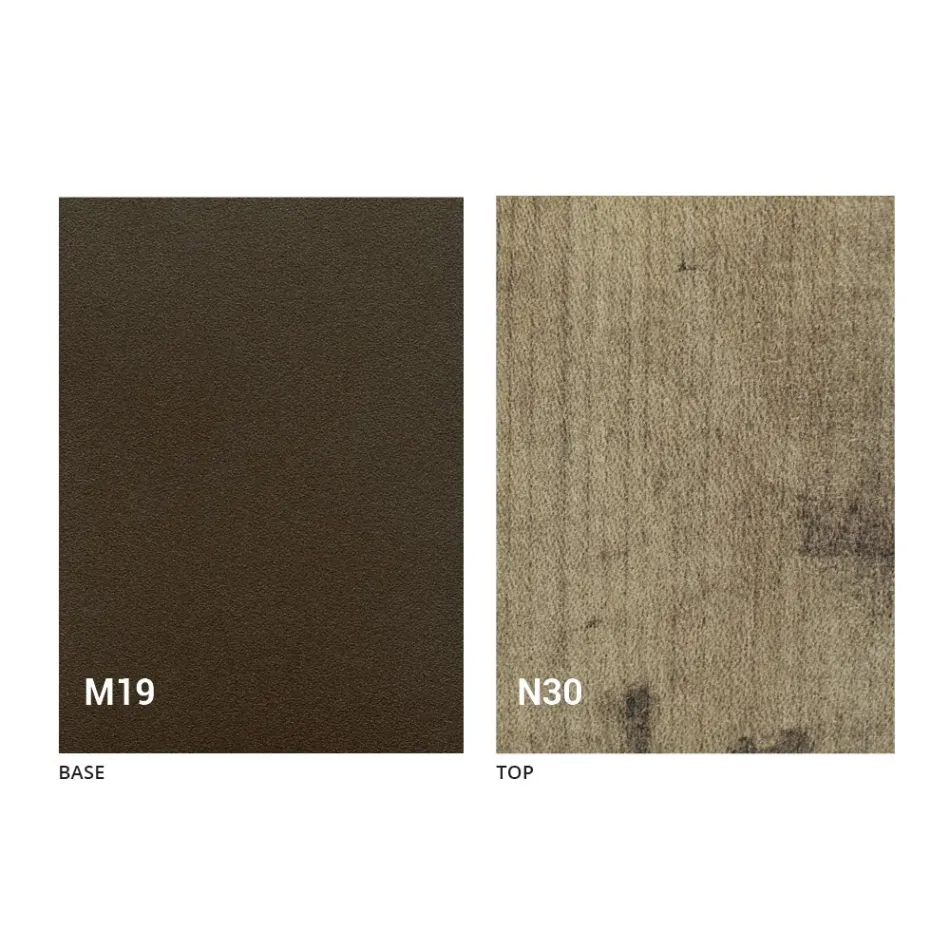 Nowoczesny składany stół z drewna i metalu Made in Italy - Menelao Viadurini