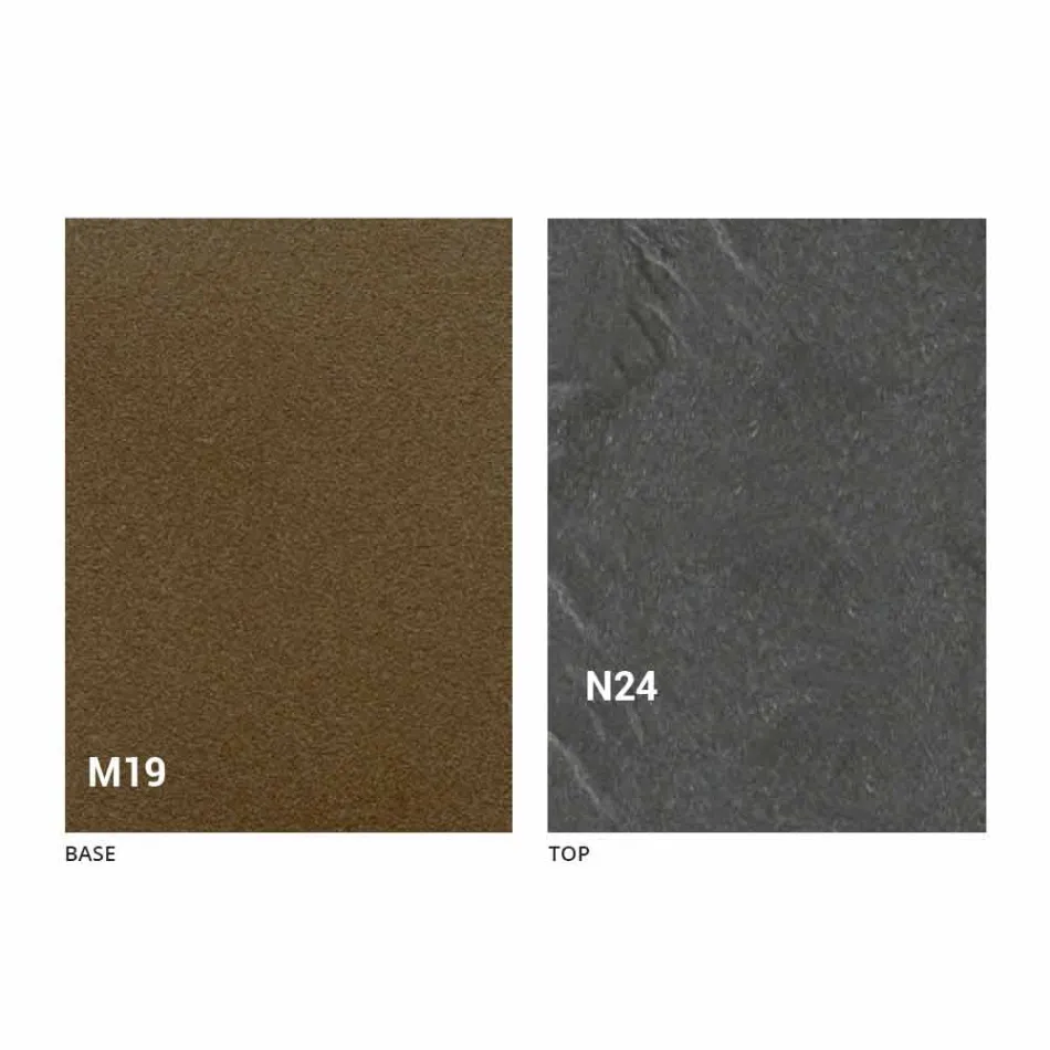 Nowoczesny składany stół z drewna i metalu Made in Italy - Menelao Viadurini