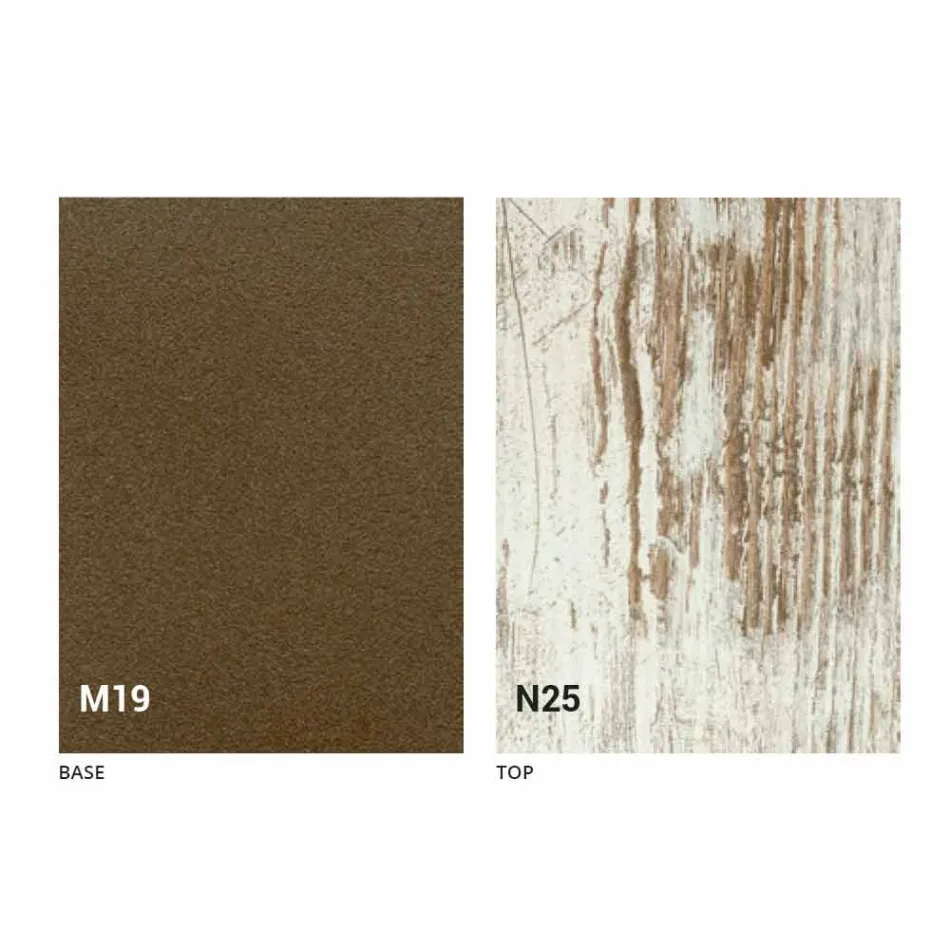 Nowoczesny składany stół z drewna i metalu Made in Italy - Menelao Viadurini