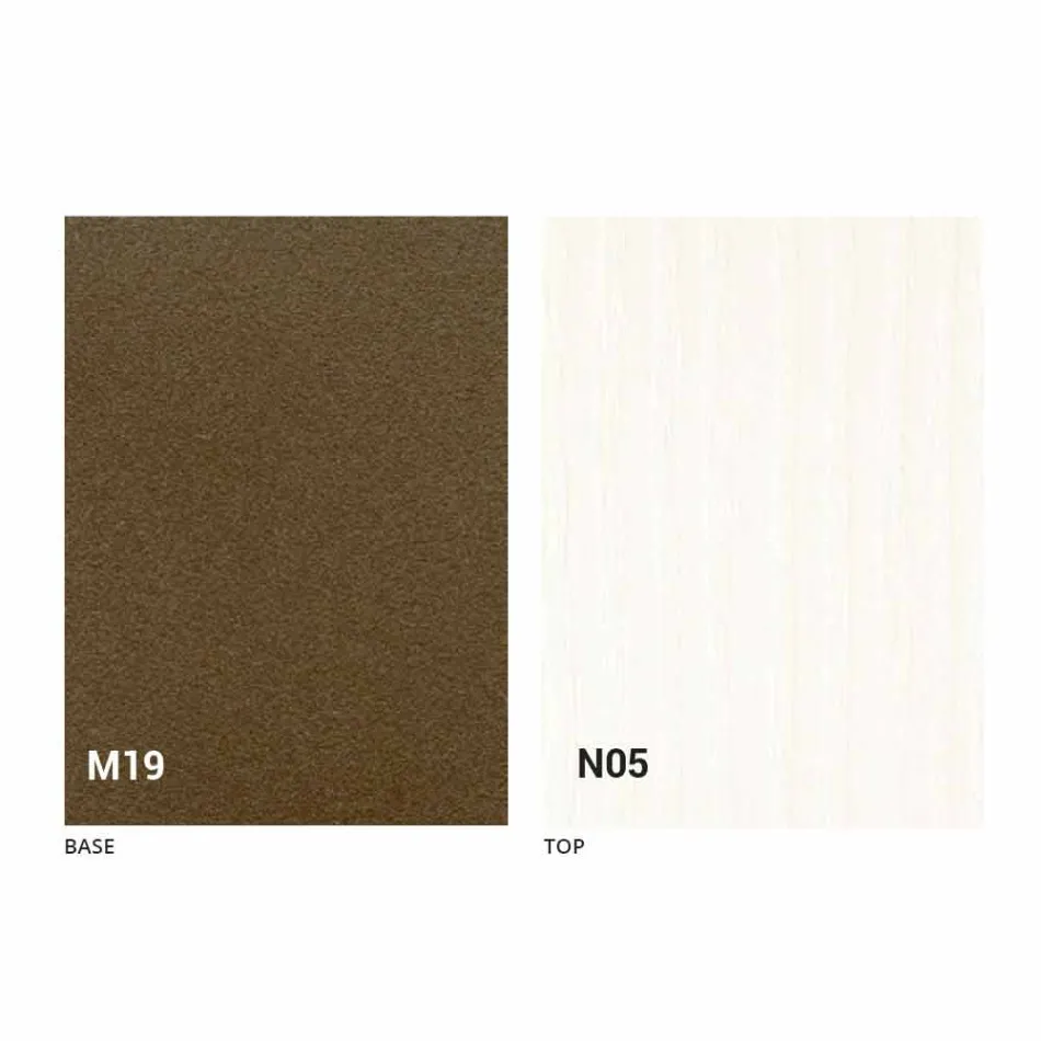 Nowoczesny składany stół z drewna i metalu Made in Italy - Menelao Viadurini