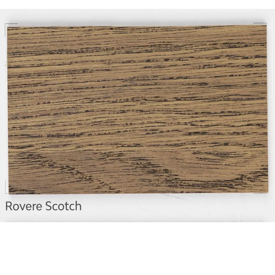 Stół do jadalni pokryty fornirem sękanym dębem Made in Italy - Pilar Viadurini