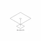 Kwadratowy stół do jadalni w ultralekkim szkle i metalu Made in Italy - Dolce Viadurini