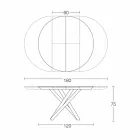 Okrągły rozkładany stół do jadalni z drewnianym blatem Made in Italy - Crodino Viadurini