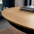 Okrągły rozkładany stół do jadalni z drewnianym blatem Made in Italy - Crodino Viadurini